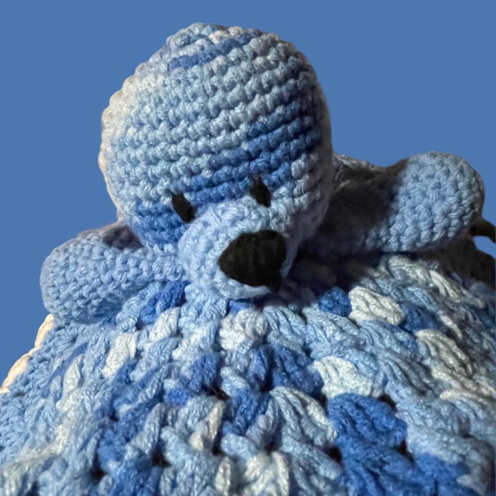 Baby Bear Lovey crocheted